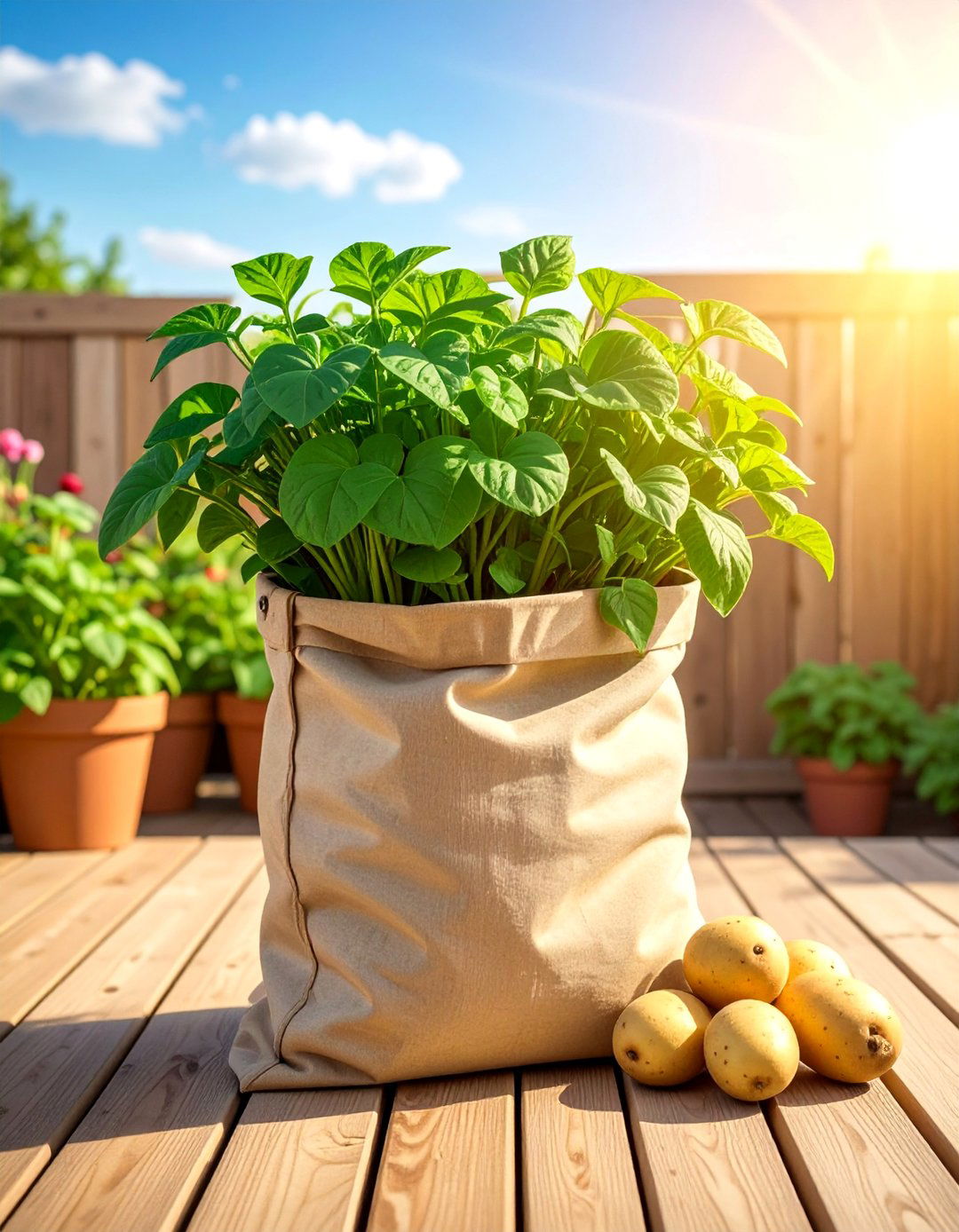 Fabric Grow Bag Potato Container Garden - 40 Container Garden Ideas for Small Spaces