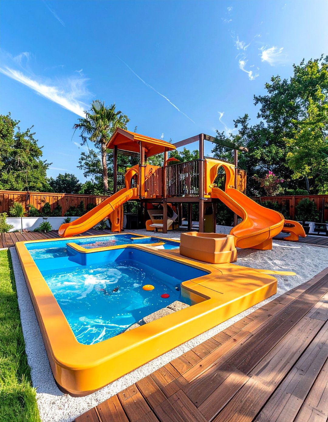 Family Activity Center - 30 Large Deck Ideas for Outdoor Entertaining and Relaxation