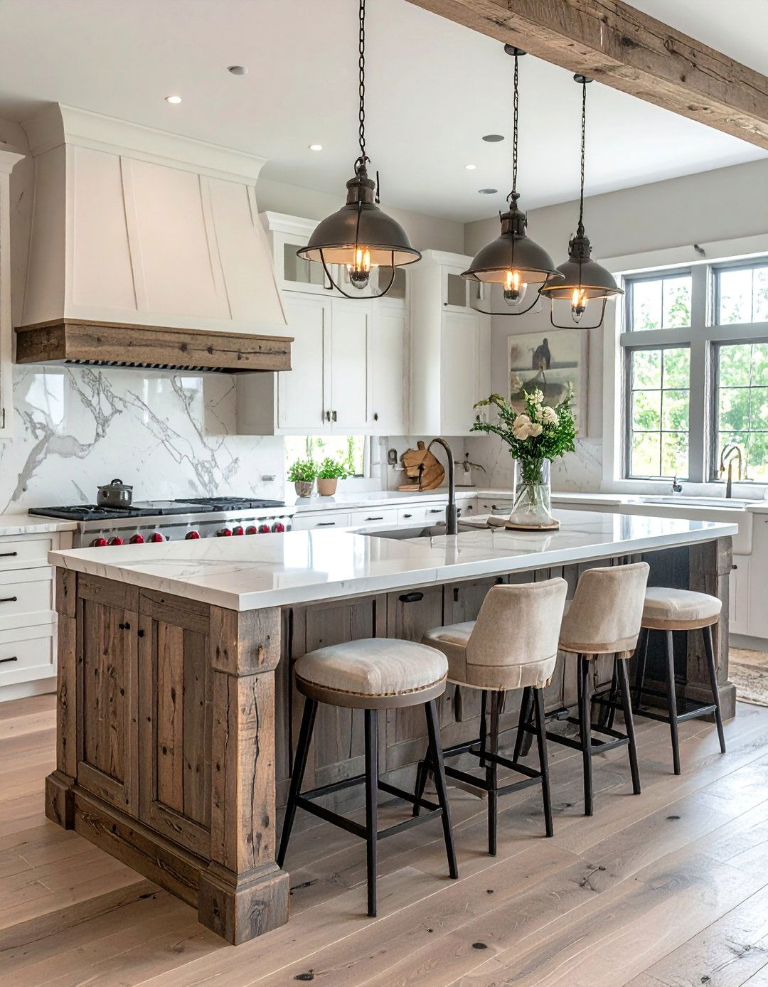 Farmhouse Kitchen Island with Luxury Finishes - 20 Luxury Kitchen Island Ideas for a Stunning Space