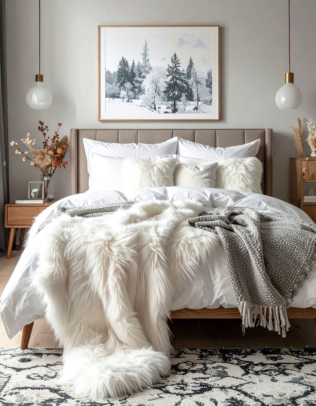 Faux Fur Throw Blankets and Pillows - 40 Teenage Girl Bedroom Ideas for a Stylish and Personal Space