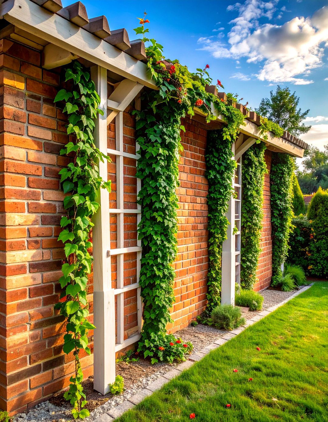 Faux Ivy Vines on Walls and Trellises - 20 Landscaping With Artificial Plants Ideas