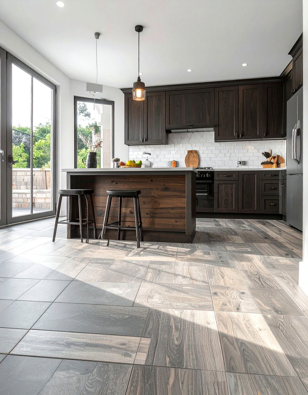 Faux Stone Linoleum Kitchen Flooring - 20 Linoleum Kitchen Flooring Ideas for a Chic Look
