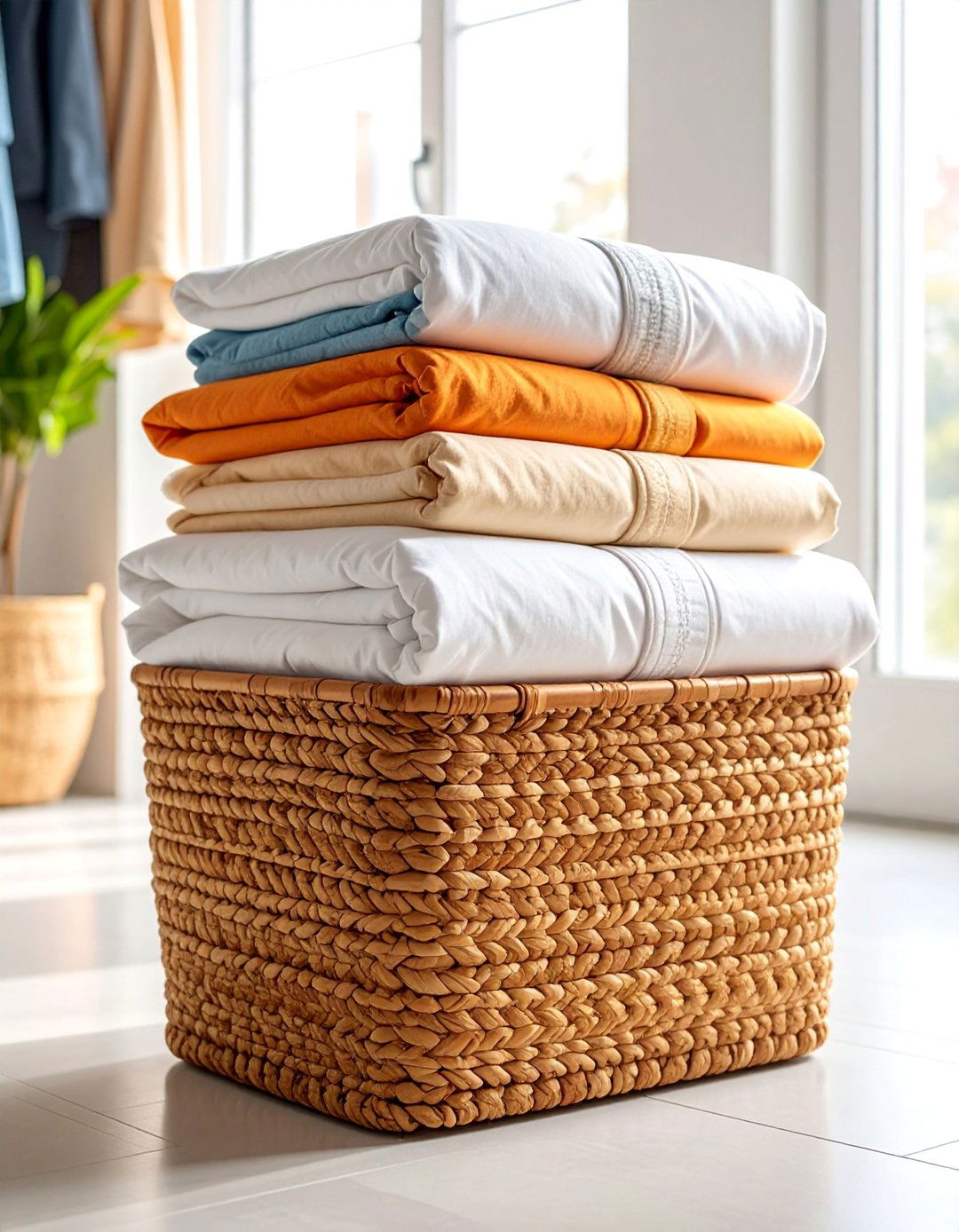 File Fold Blankets and Throws - 30 Linen Closet Organization Ideas for a Tidy Home