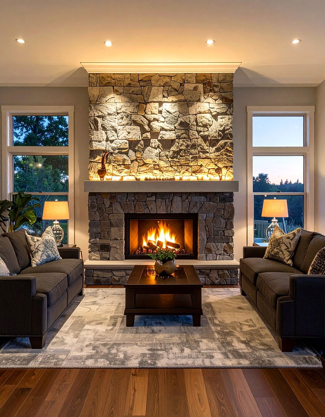 Fireplace Accent Lighting - 20 Living Room Lighting Ideas to Brighten Your Space
