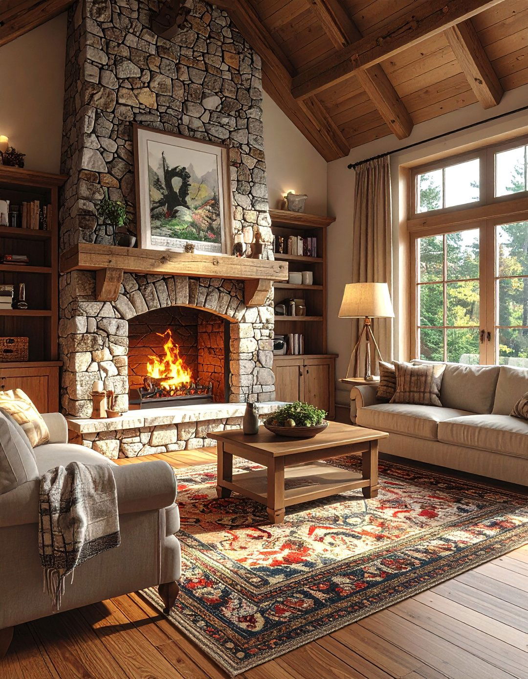 Fireplace Focal Points - 30 Bungalow Interior Design Ideas to Inspire You
