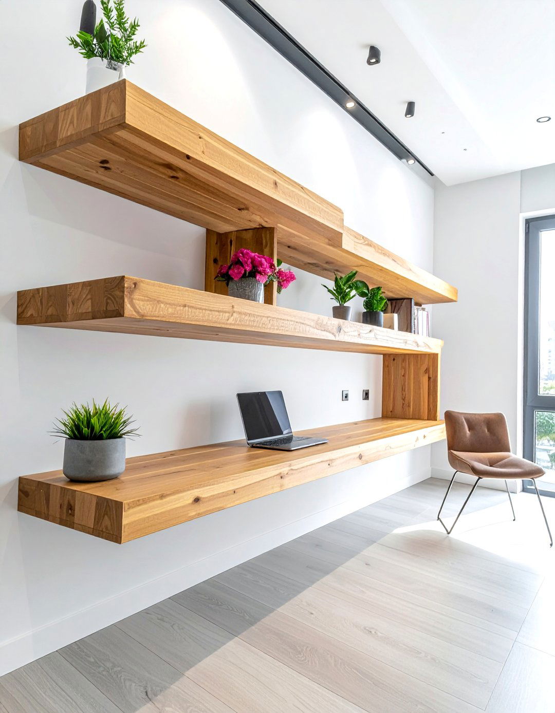 Floating Shelf Integration - 30 Half Wall Ideas to Divide Your Space