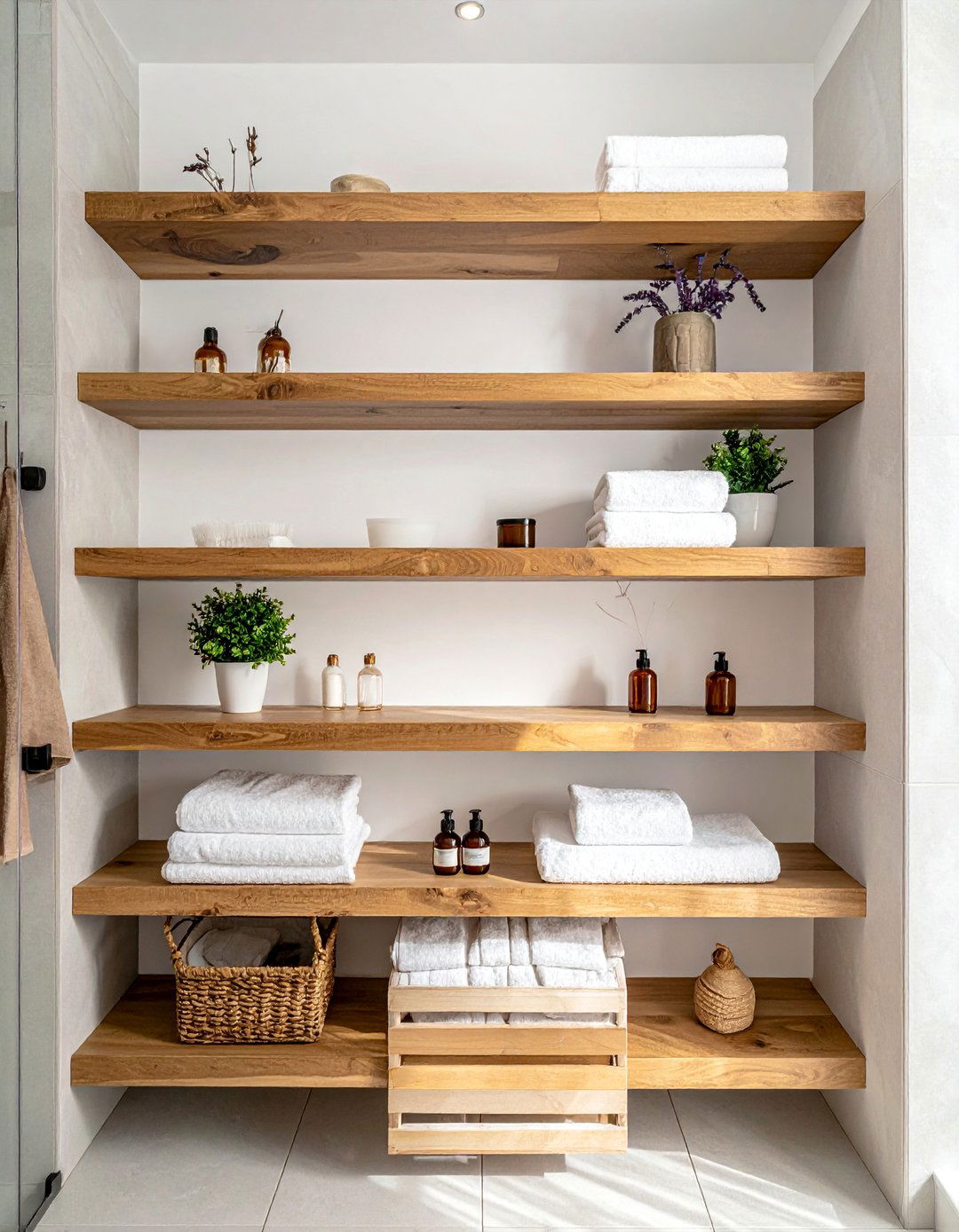 Floating Shelf Organization - 40 Bathroom Decor Ideas to Refresh Your Space