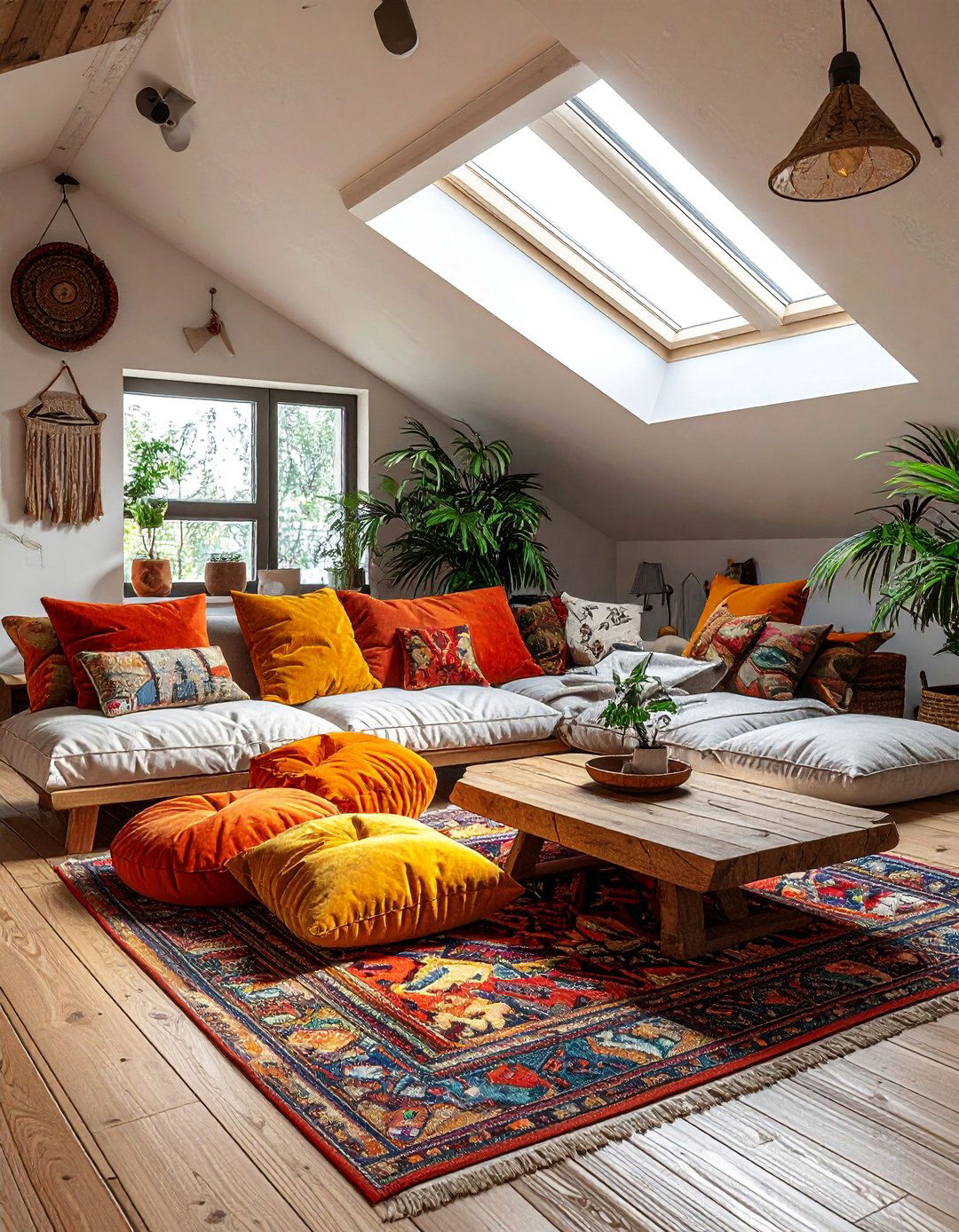 Floor Level Seating and Cushions - 30 Low Ceiling Small Attic Room Ideas for Cozy Spaces
