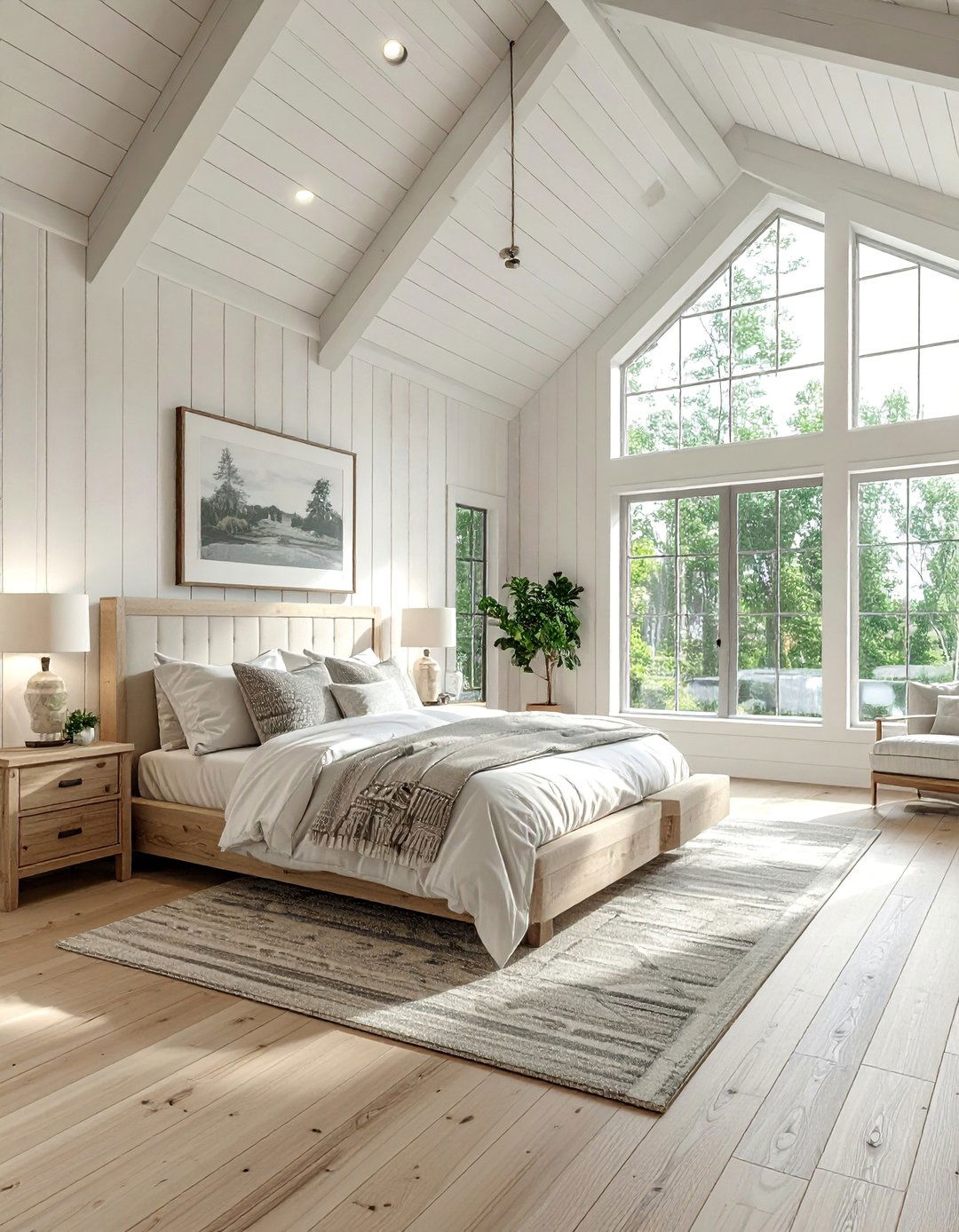 Floor to Ceiling Shiplap Bedroom Wrap - 30 Shiplap Bedroom Ideas for a Rustic and Chic Look