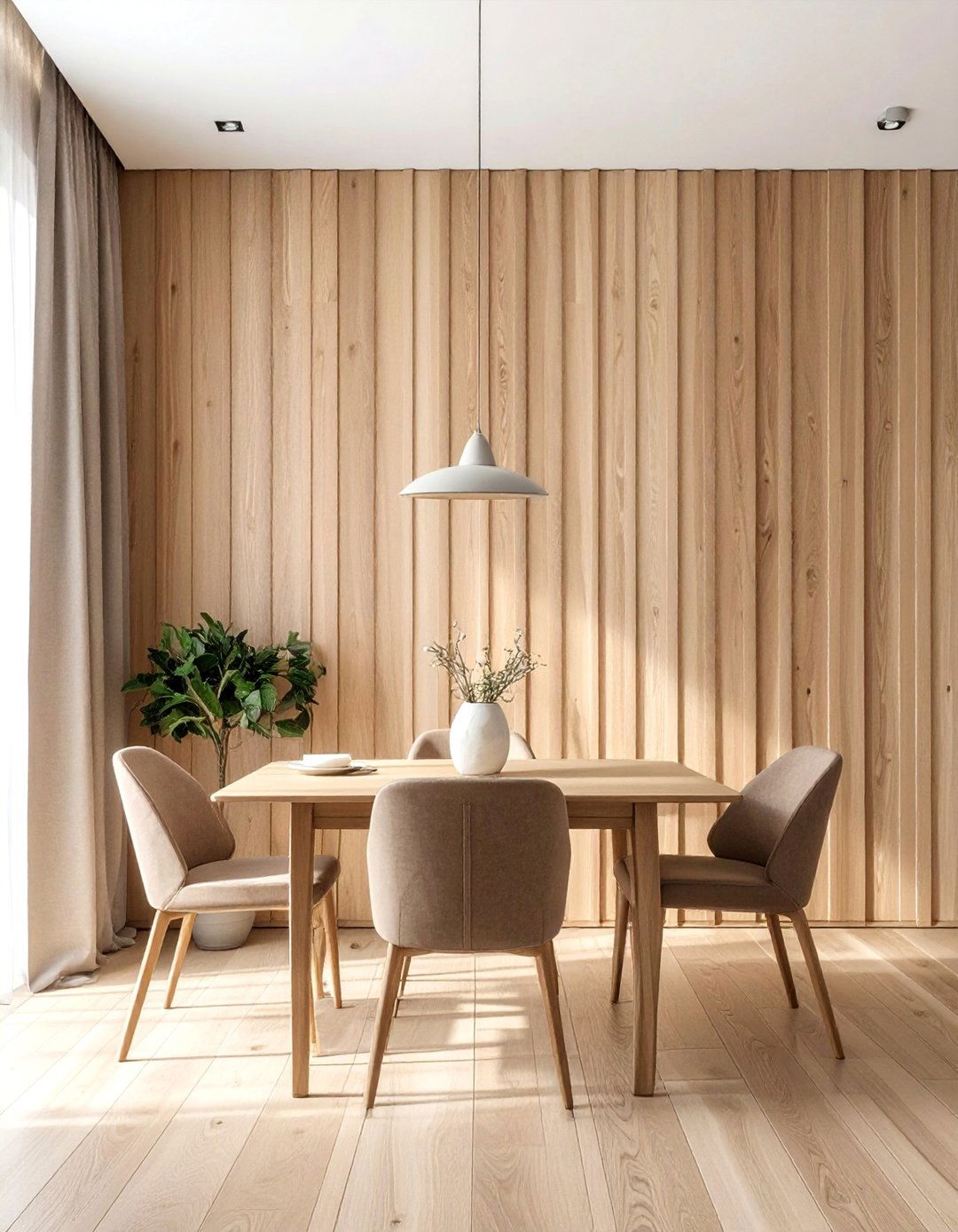 Fluted Wood Paneling - 30 Half Wall Ideas to Divide Your Space