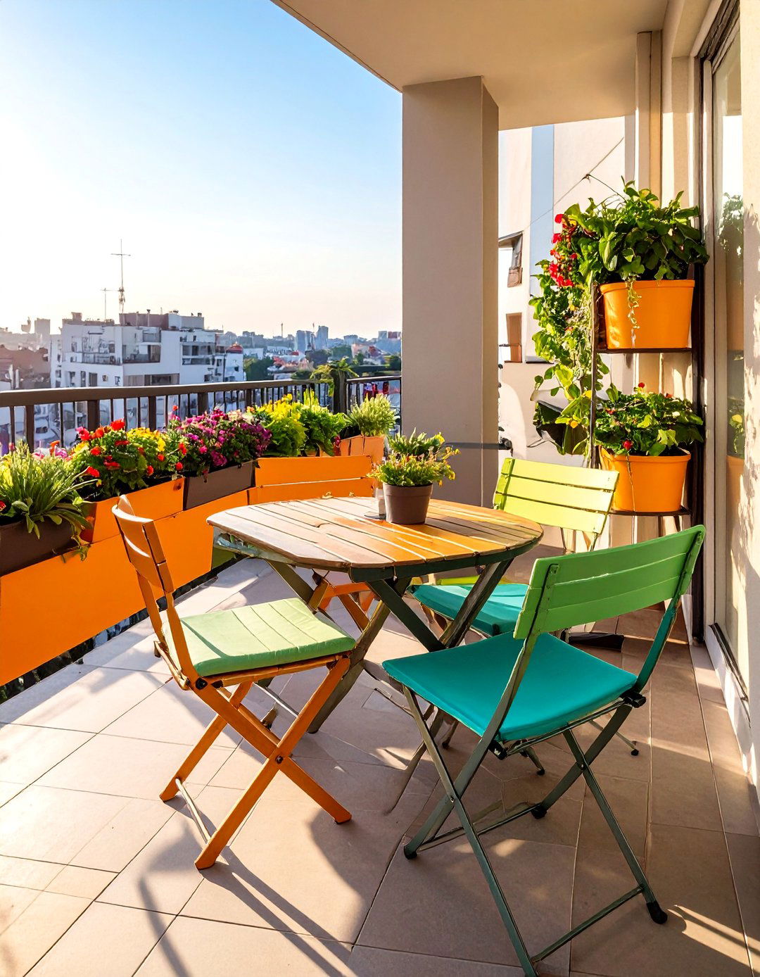 Folding Furniture Flexibility - 30 Small Balcony Ideas to Maximize Your Space