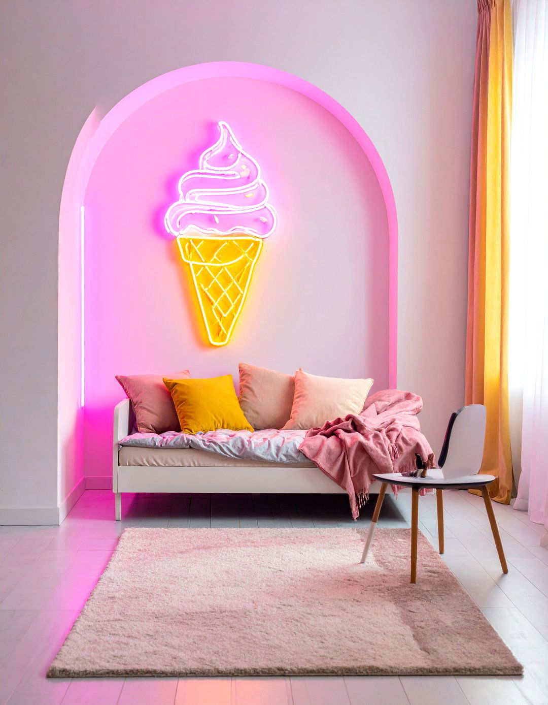 Food or Drink Themed Neon Sign - 30 Neon Bedroom Ideas to Brighten Your Space