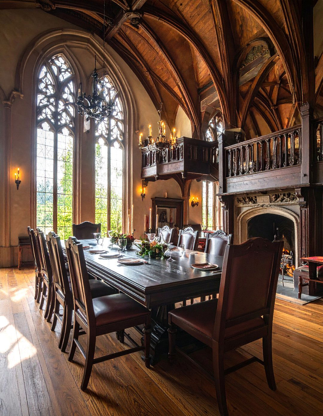 Formal Dining Hall with a Long Banquet Table - 25 Gothic Castle Ideas for a Dramatic and Unique Home