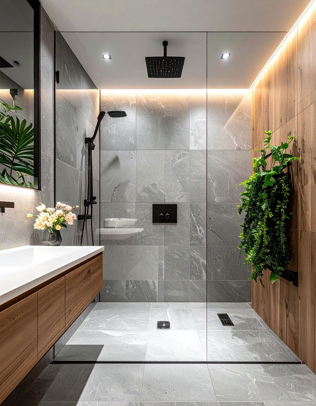 Frameless Glass Shower Enclosure - 40 Bathroom Design Ideas for a Modern Home