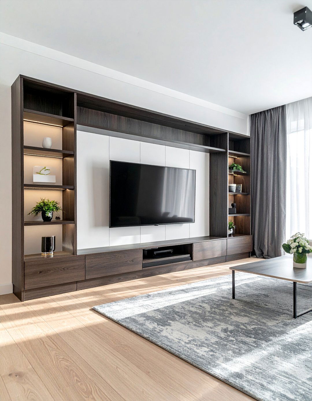 Freestanding Media Wall Unit - 35 Stunning Media Wall Ideas to Transform Your Living Space