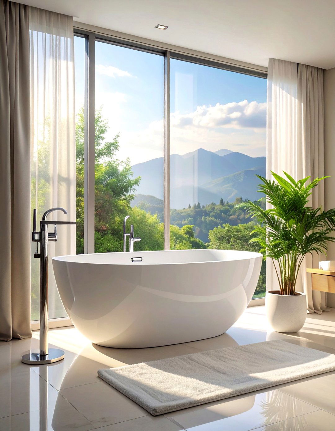 Freestanding Soaking Tub - 40 Bathroom Design Ideas for a Modern Home