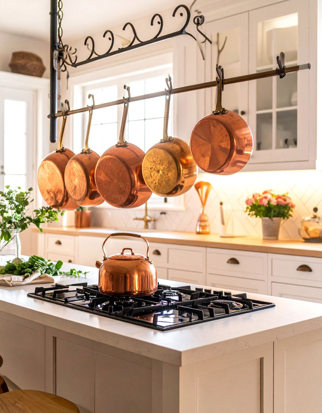 French Country Copper Cookware and Accents - 30 French Country Decor Ideas for a Charming Home