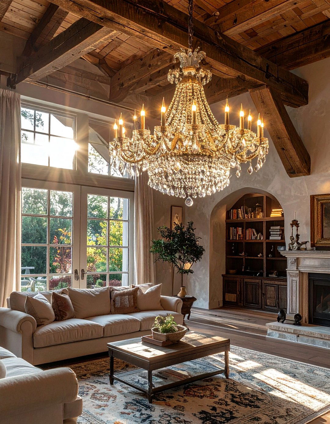 French Country Elegant Crystal Chandeliers - 30 French Country Decor Ideas for a Charming Home