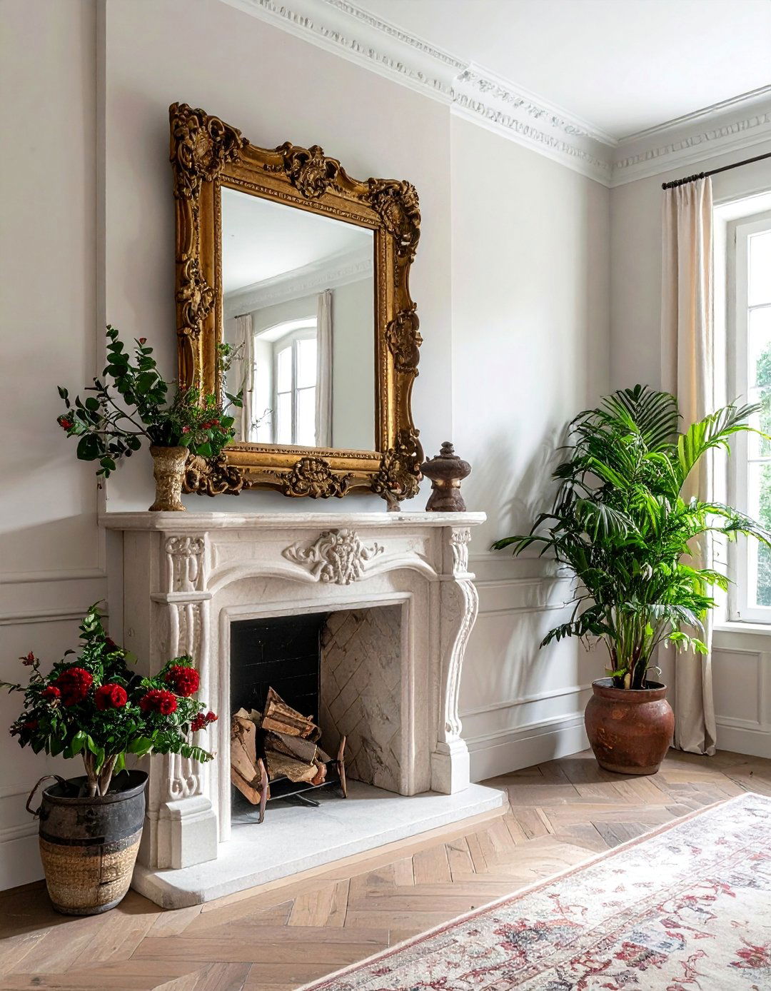 French Country Ornate Gilded Mirrors - 30 French Country Decor Ideas for a Charming Home