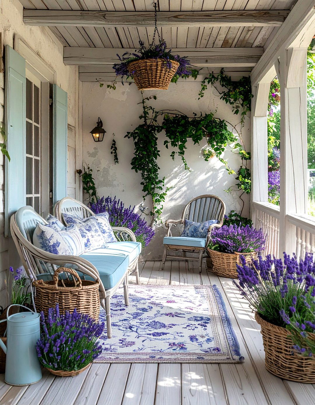 French Country Provence - 40 Covered Porch Ideas for Year-Round Enjoyment