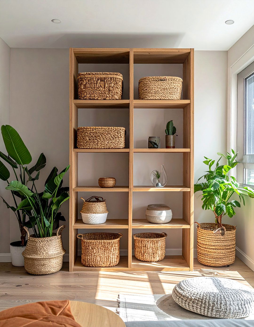 Functional Storage Solutions - 25 Organic Modern Living Room Design Ideas for Serenity
