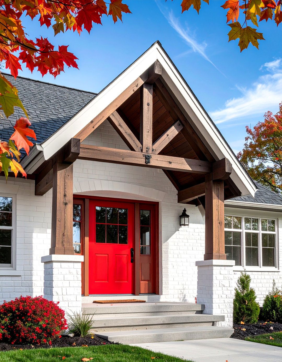 Gabled Pitch Roof Front Door Canopy - 20 Front Door Canopy Ideas for a Welcoming Entrance