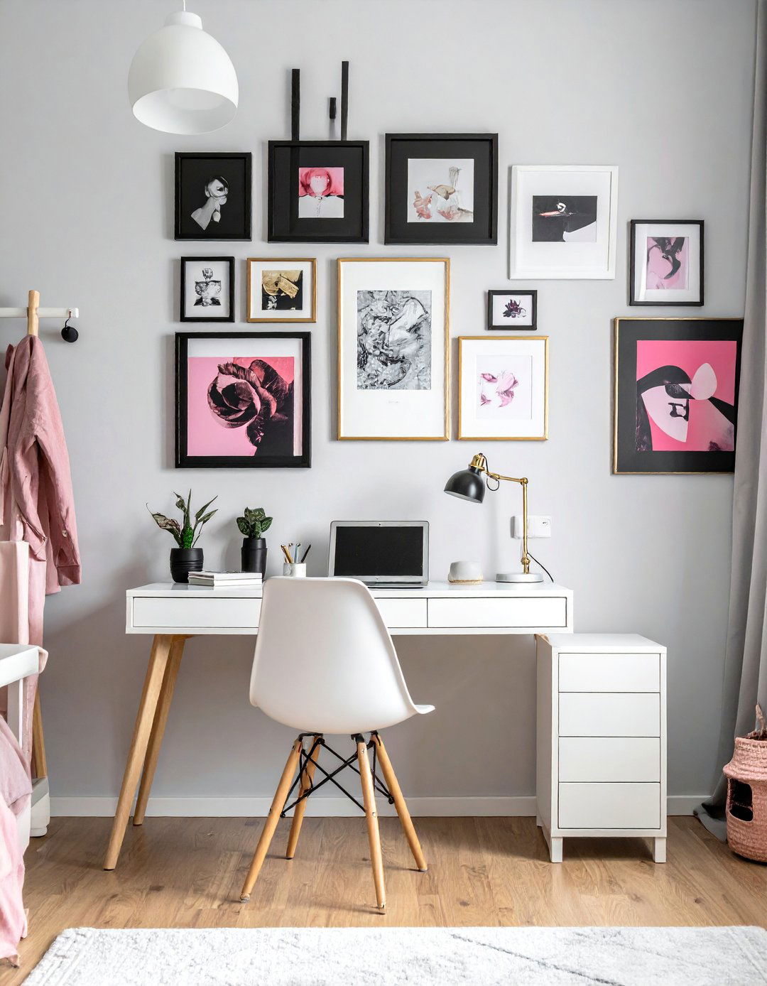Gallery Wall of Personal Photos and Art - 40 Teenage Girl Bedroom Ideas for a Stylish and Personal Space