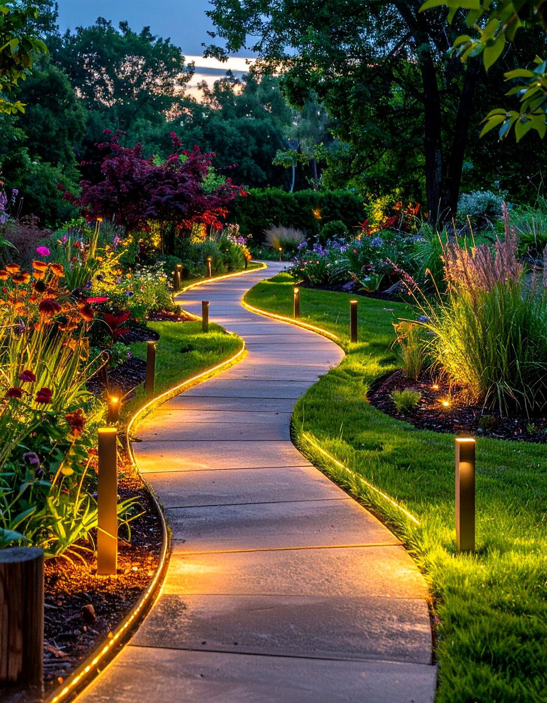 Garden Pathway Illumination - 40 Patio String Light Ideas to Illuminate Your Nights