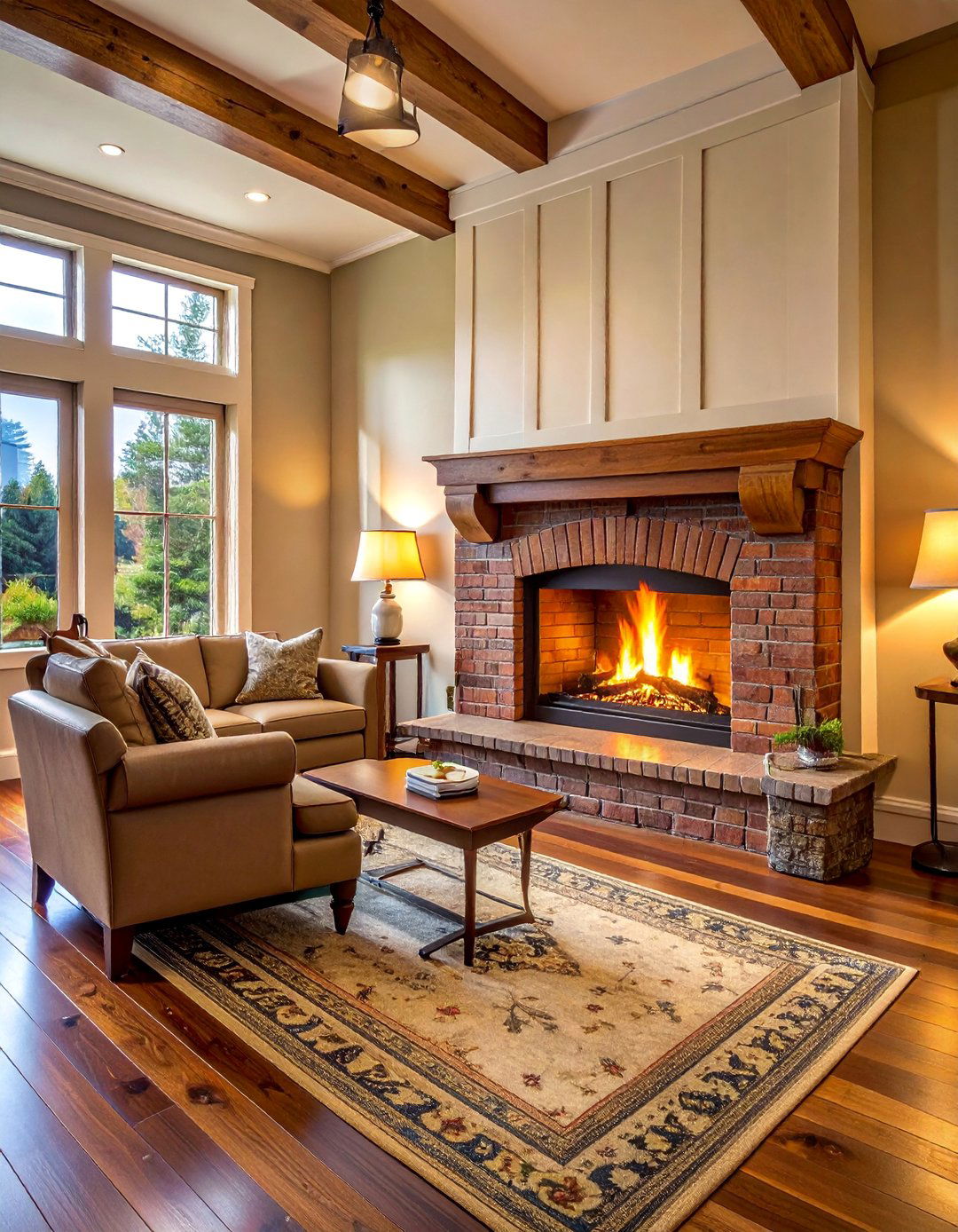 Gas Insert with Traditional Surround - 30 Craftsman-style Fireplace Ideas for a Cozy Home