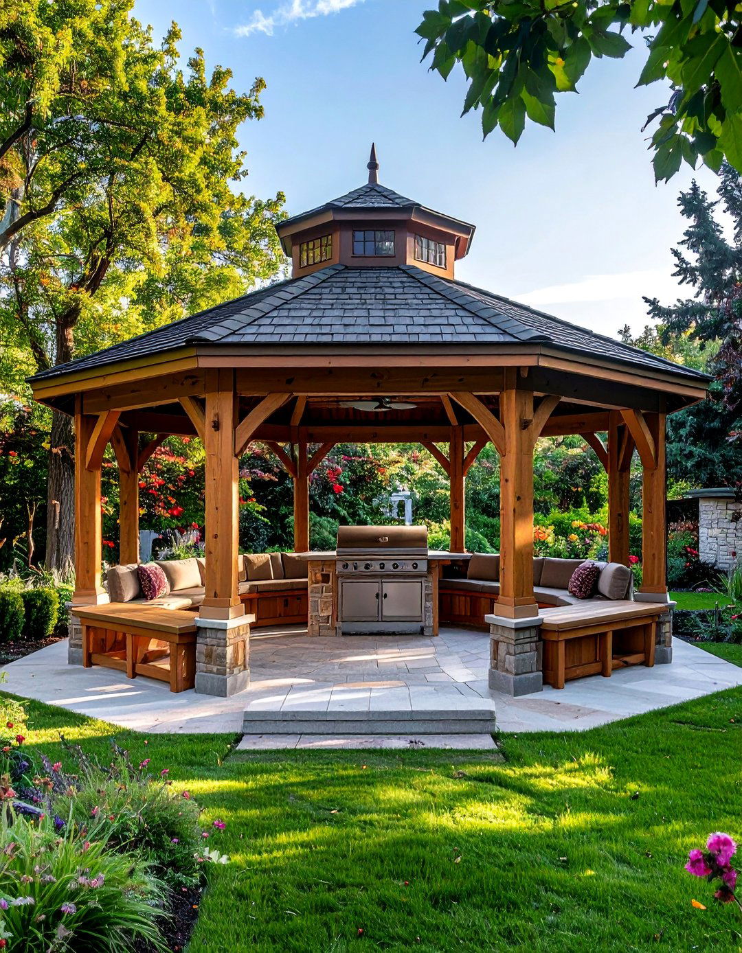 Gazebo Kitchen Enclosures - 20 Outdoor Kitchen Roof Ideas for Shade and Style