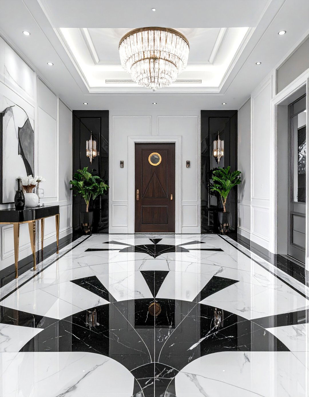Geometric Inlay Flooring - 30 Art Deco Interior Design Ideas for a Glamorous Home
