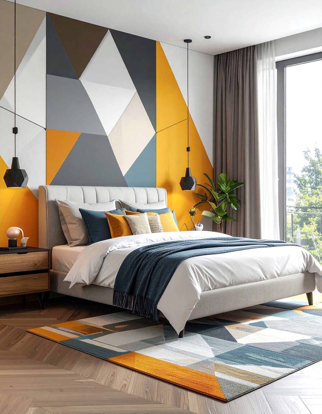 Geometric Pattern Textiles - 30 Baddie Room Ideas for a Chic and Trendy Look