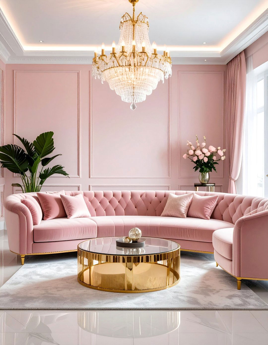 Glam Aesthetic Room with Metallic Accents - 40 Aesthetic Room Ideas for a Stylish Home