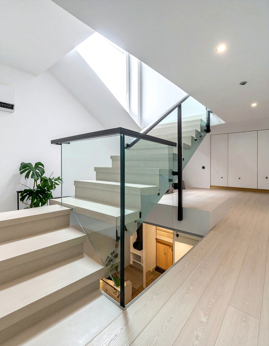 Glass Balustrade for an Open Feel - 30 Low Ceiling Small Attic Room Ideas for Cozy Spaces