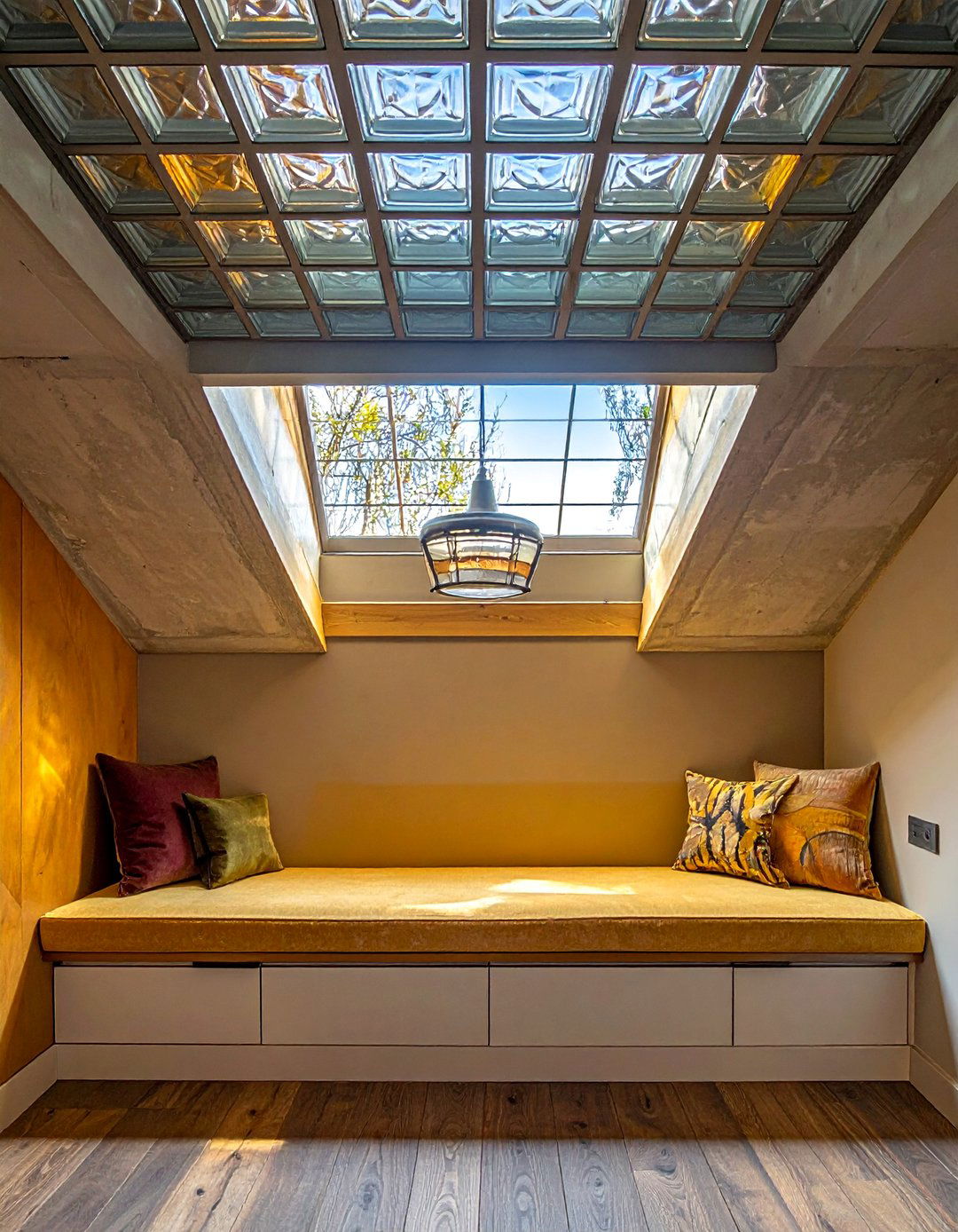 Glass Block Transoms Above Standard Windows - 30 Basement Window Ideas to Brighten Your Space