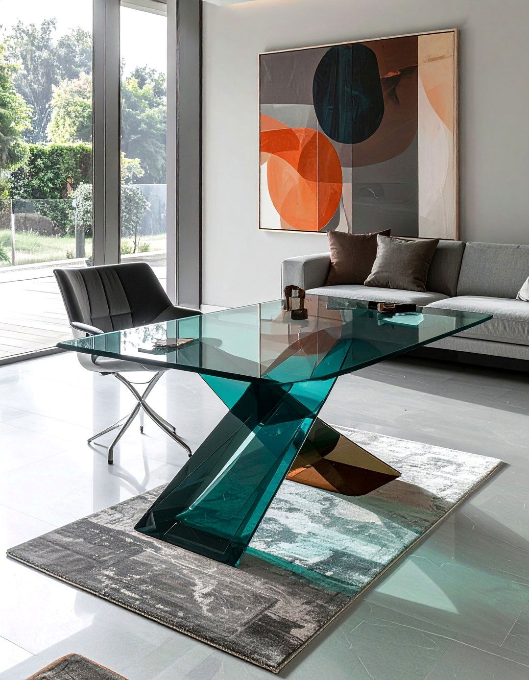Glass Desk Minimalist Setup - 30 Desk in Living Room Ideas for a Functional Space