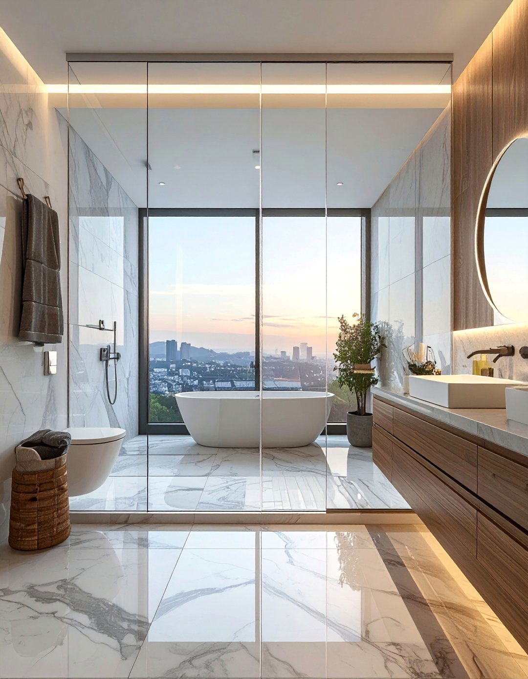 Glass Enclosure Elegance - 40 Bathroom Decor Ideas to Refresh Your Space