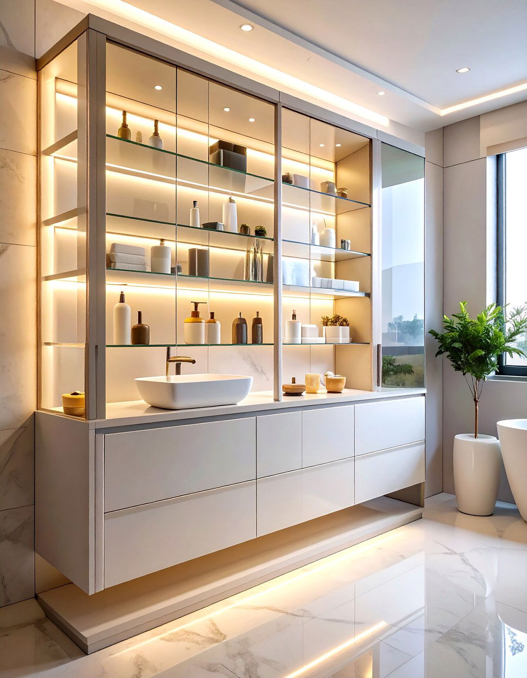 Glass Front Display Cabinets - 25 Bathroom Cabinet Ideas for Stylish Storage Solutions