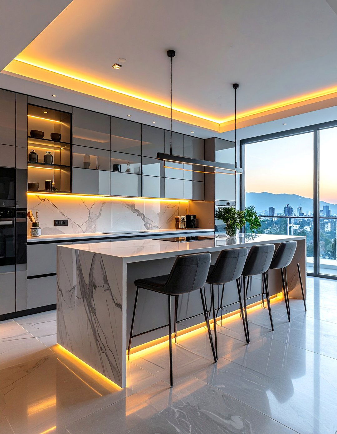 Glass Kitchen Island Accents - 20 Luxury Kitchen Island Ideas for a Stunning Space