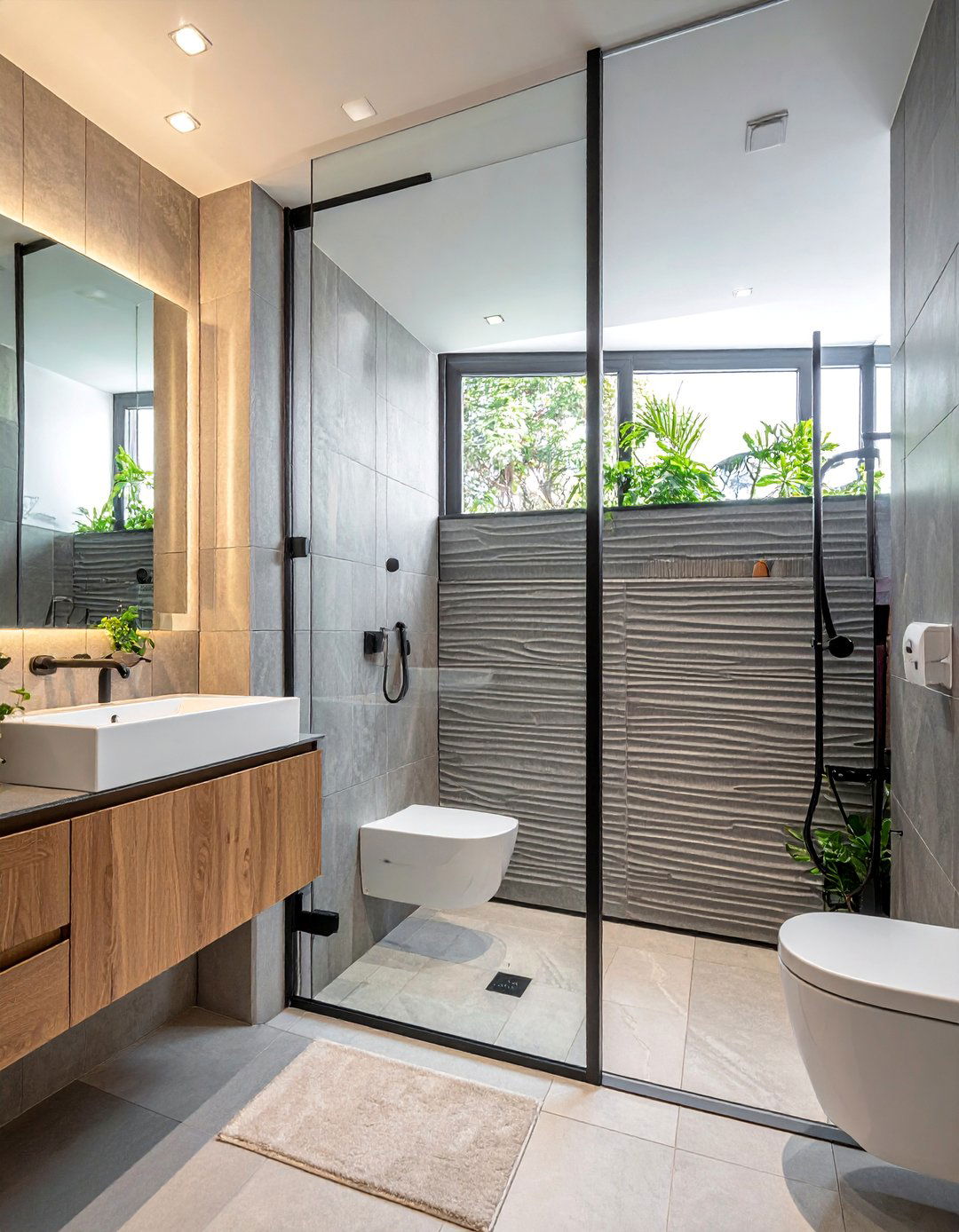 Glass Partition for the Toilet - 40 Bathroom Design Ideas for a Modern Home