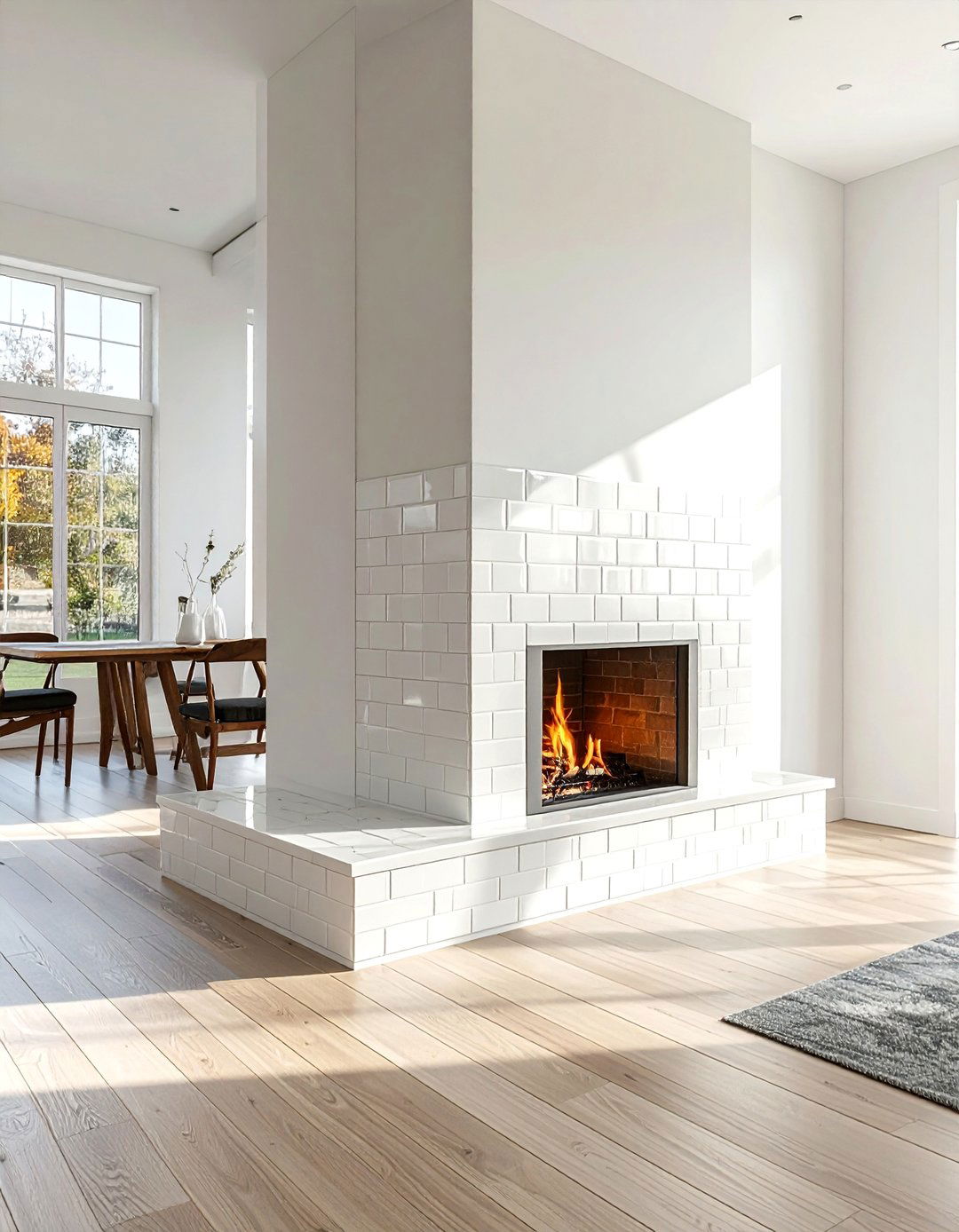 Glazed Thin Brick Farmhouse Fireplace Tile - 30 Farmhouse Fireplace Tile Ideas for a Cozy Ambiance