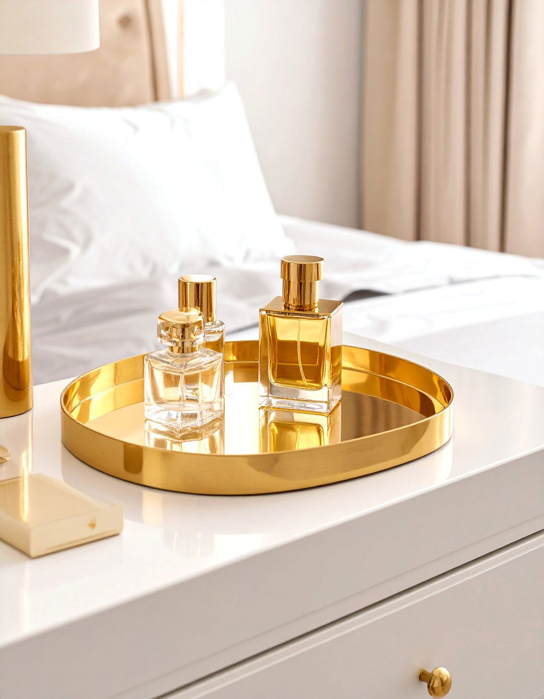 Gold Decorative Trays - 25 Gold Bedroom Ideas for a Luxurious and Elegant Space
