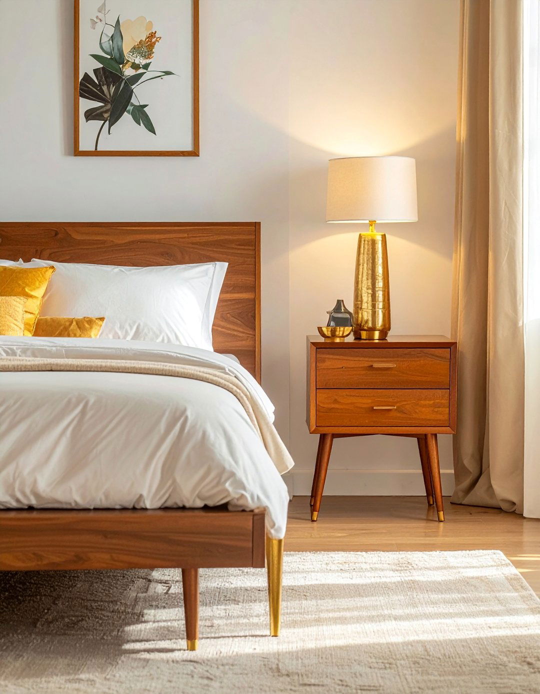 Gold Tipped Furniture Legs - 25 Gold Bedroom Ideas for a Luxurious and Elegant Space