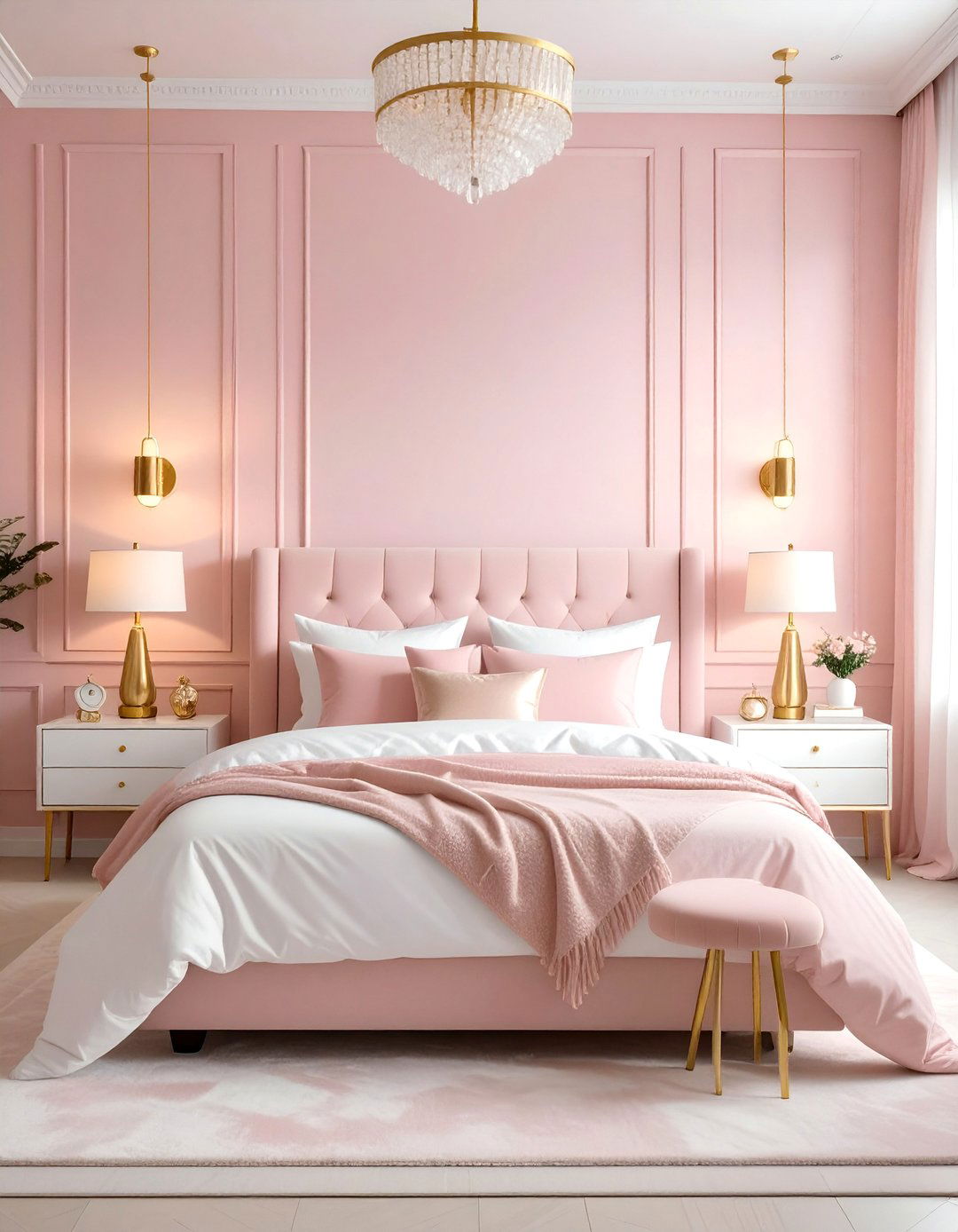 Gold and Blush Pink Palette - 25 Gold Bedroom Ideas for a Luxurious and Elegant Space