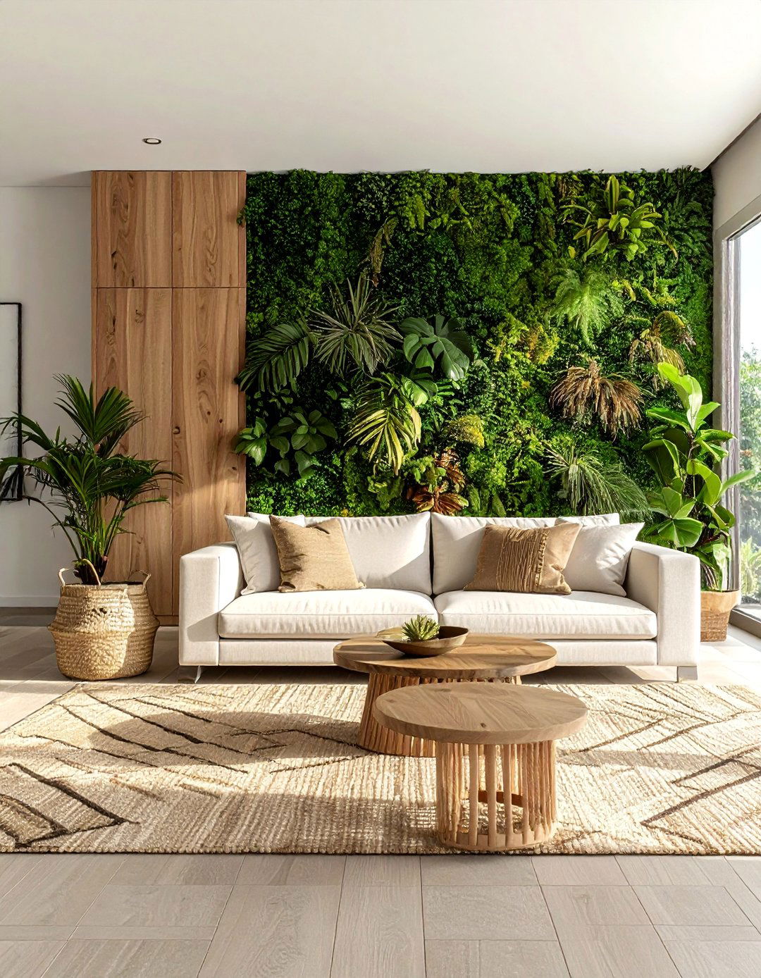 Grasscloth Natural Texture - 30 Living Room Accent Wall Ideas to Add Personality