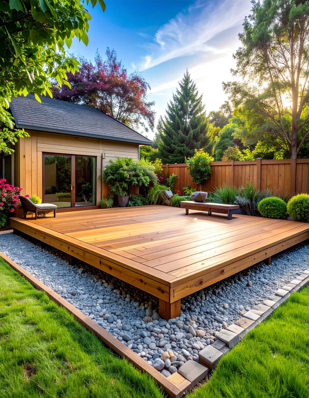 Gravel Foundation System - 30 Backyard Deck Ideas on a Budget for Outdoor Fun
