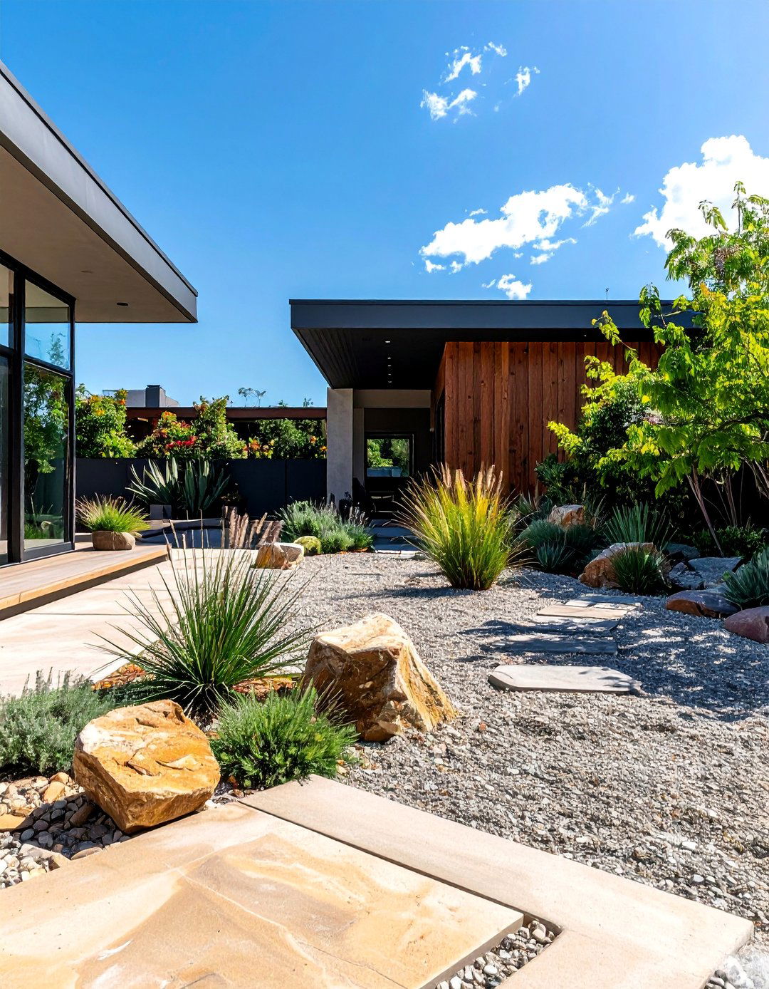 Gravel Garden Modern Minimalism - 40 Backyard Ideas to Transform Your Outdoor Space
