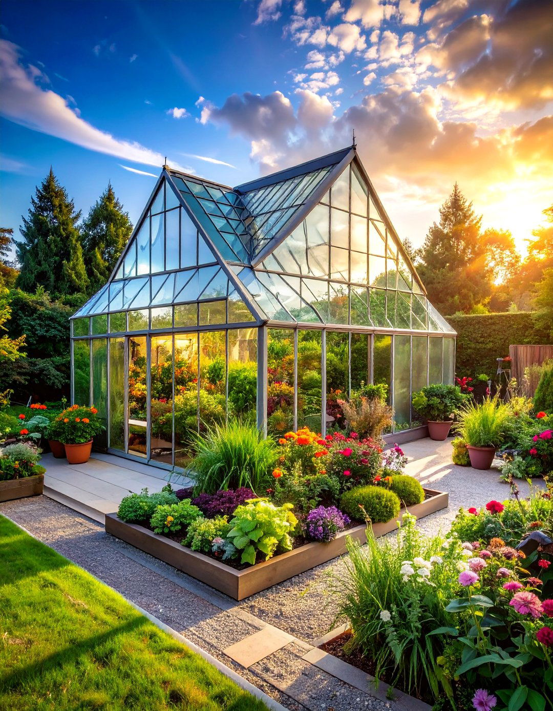 Greenhouse Garden Integration - 40 Luxury Landscaping Ideas for a Stunning Yard
