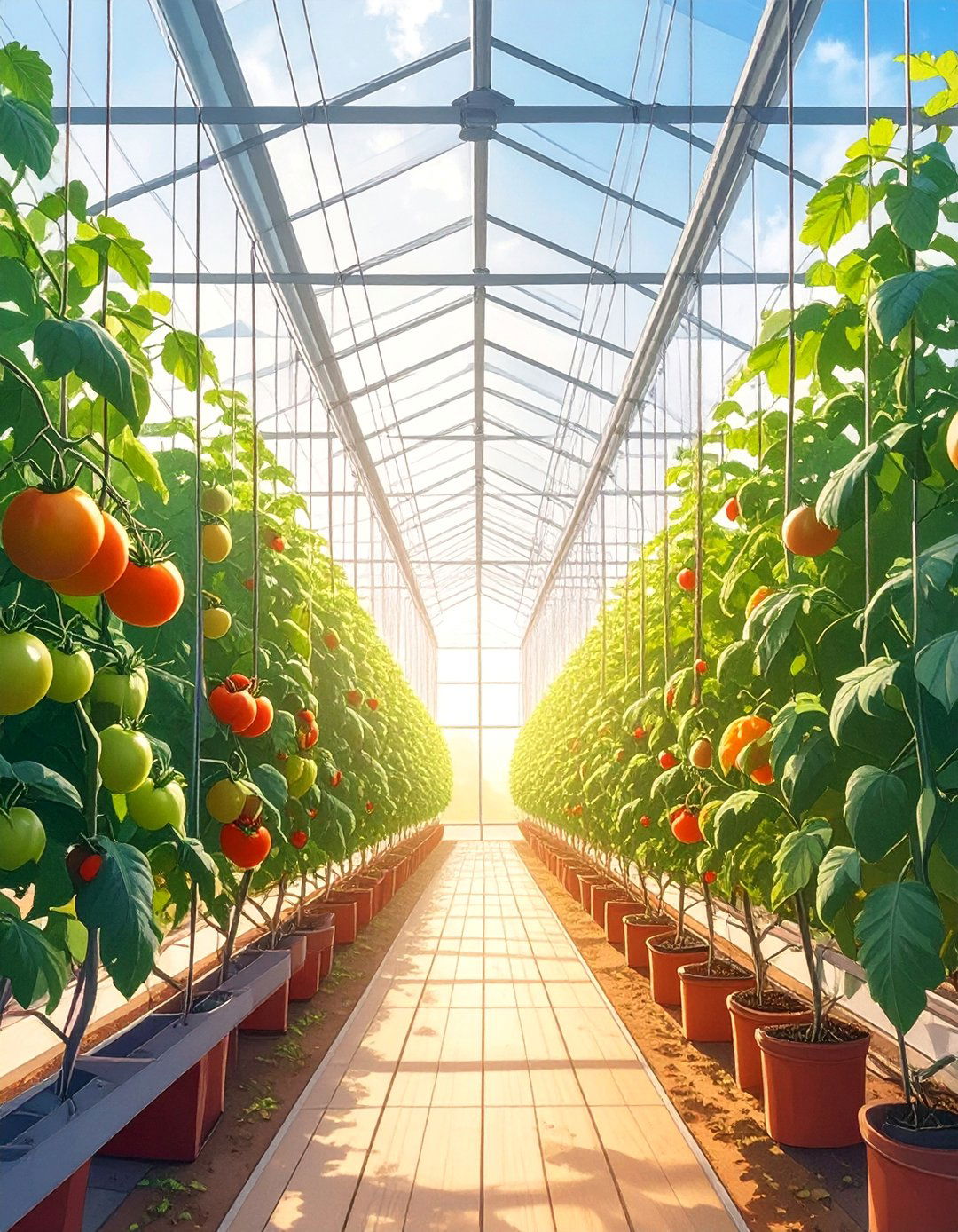 Greenhouse String Method - 30 Tomato Trellis Ideas for Your Vegetable Garden