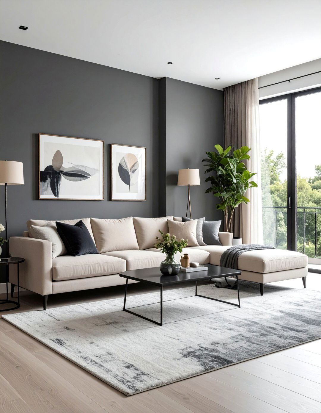 Greige Paint for a Seamless Blend - 30 Grey and Beige Living Room Ideas for Warmth